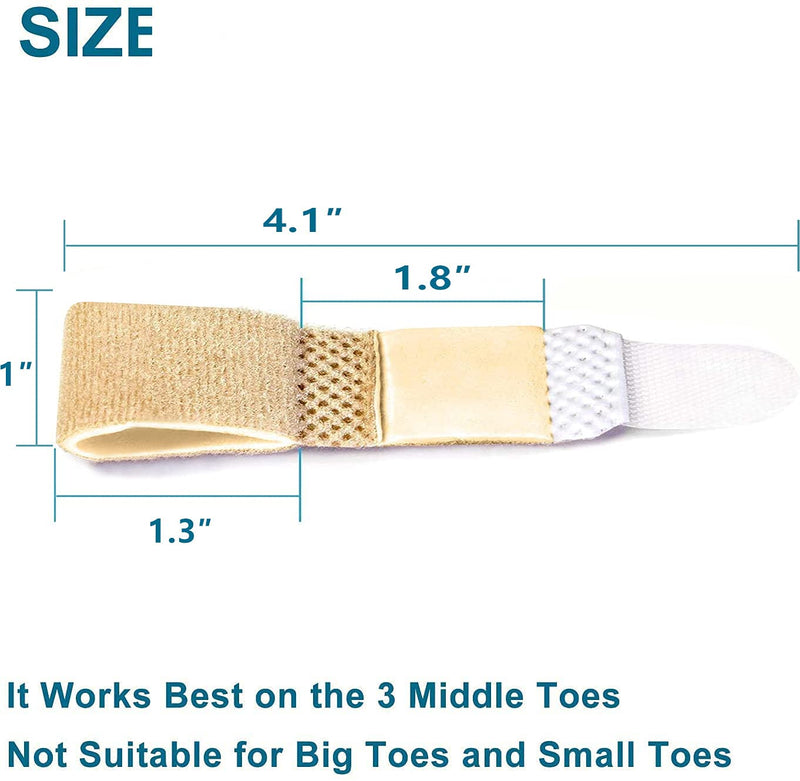 6Pcs Hammer Toe Straightener, Hammer Toe Splints, Toe Cushioned Bandages for Correcting Hammer Toes, Crooked Toes & Overlapping Toes，Protecting Curved Toes and Hammertoes, Overlapping Toe Protector - NewNest Australia