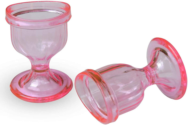 Pink Colored Eye Wash Cups for Effective Eye Cleansing - Eye Shaped Rim, Snug Fit (Set 2 Pcs.) - NewNest Australia