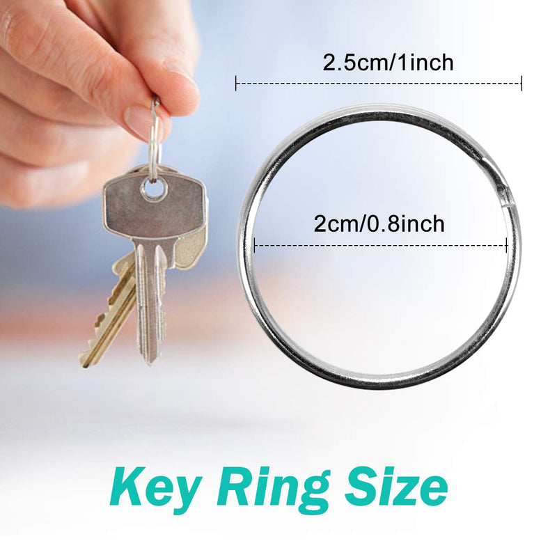 100 Pcs Premium Swivel Snap Hooks with Key Rings,Metal Lanyard Keychain Hooks Lobster Clasps for Key Jewelry DIY Crafts 1.25inch/32mm(50 Pcs Lanyard Snap Hooks+50 Pcs Key Rings) 1.25 inch-32mm - NewNest Australia