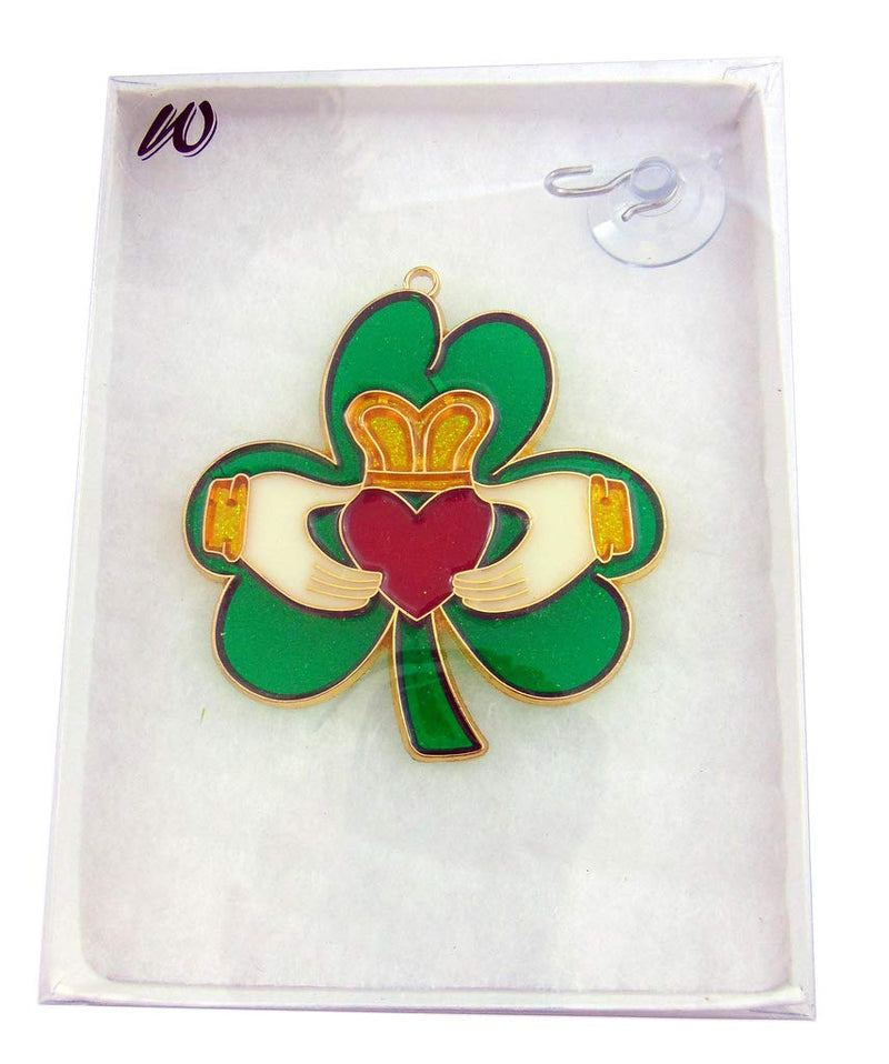 NewNest Australia - Westmon Works St Patricks Day Claddagh Suncatcher Irish Shamrock Window Ornament Sun Catcher Decoration 