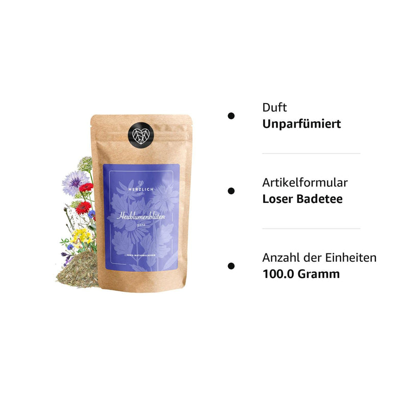 Hay Flowers - Hay Flower Flowers For Hay Flowers Sitting Bath Pregnancy - Hay Flower Bath, Bath Tea, Wrap And Pads - For Birth Preparation, Warm Nature (100 G) - NewNest Australia