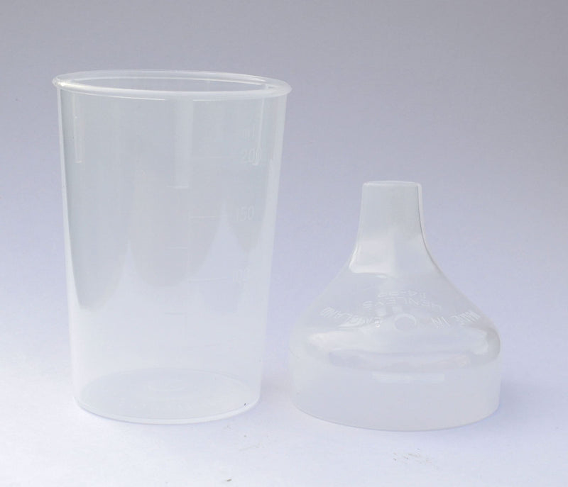 4 Pack - Clear Wide Spout Feeding Beakers with Graduated Measurements and Controllable Flow Lid - Autoclavable, Microwave Safe and Spill-Proof - NewNest Australia