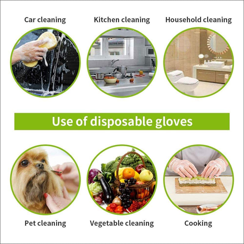 STRONG QUALITY PACK OF 100 LARGE SIZE Vinyl Disposable Gloves CLEAR POWDER FREE GLOVES | Latex Free - Food Safe - Ambidextrous | Ideal For Everyday Use => AQL 1.5 EN455 CLASS 1 Gloves - NewNest Australia