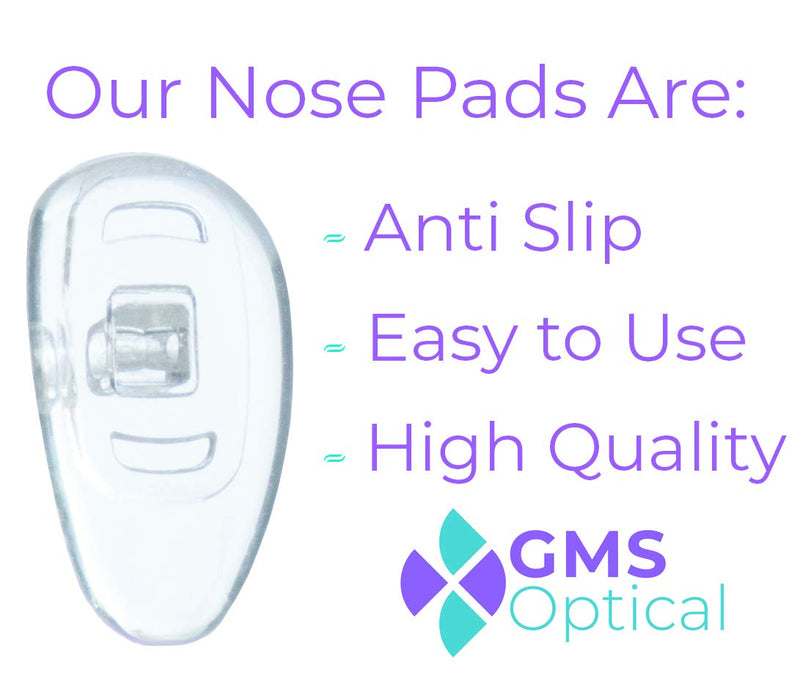 GMS Optical Soft Silicone D-Shaped Screw-in Nose Pads for Glasses, Sunglasses, and Eye Wear - 15mm (5 Pair) 1 - NewNest Australia
