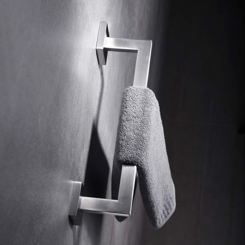 Hoooh Bath Towel Bar, Stainless Steel 12 Inch Towel Rack for Bathroom, Kitchen Towel Holder Wall Mount Brushed Finish, A106L30-BN 12-Inch Brushed Steel - NewNest Australia