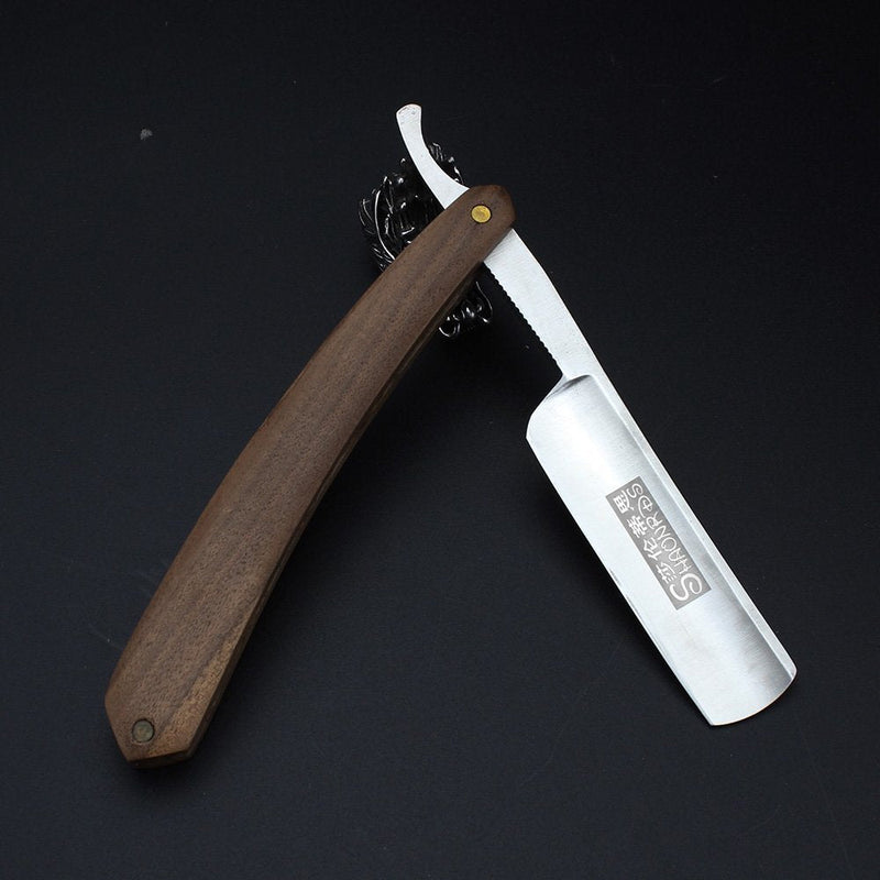 Men's Shaving Brush Razor with Box Manual Classic Wood Handle Barber Razor (Brown) - NewNest Australia