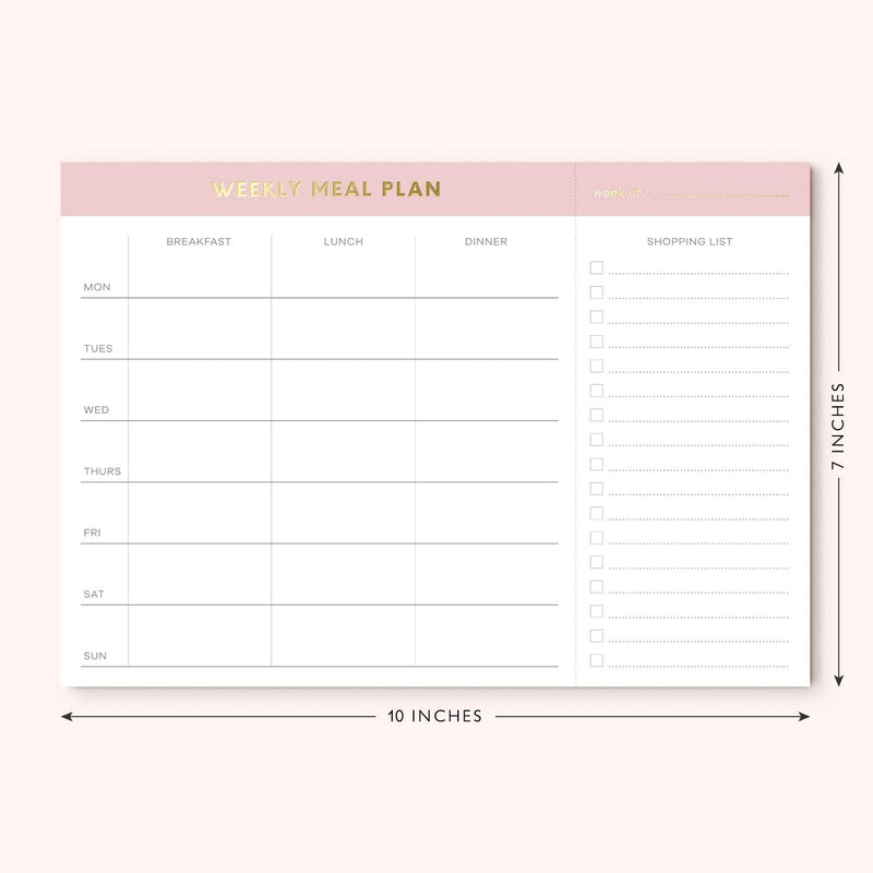 Sweetzer & Orange Weekly Meal Planner and Grocery List Magnetic Notepad. Pink 10x7” Meal Planning Pad with Tear Off Shopping List. Plan Weekly Menu Food for Weight Loss or Dinner List for Family! - NewNest Australia