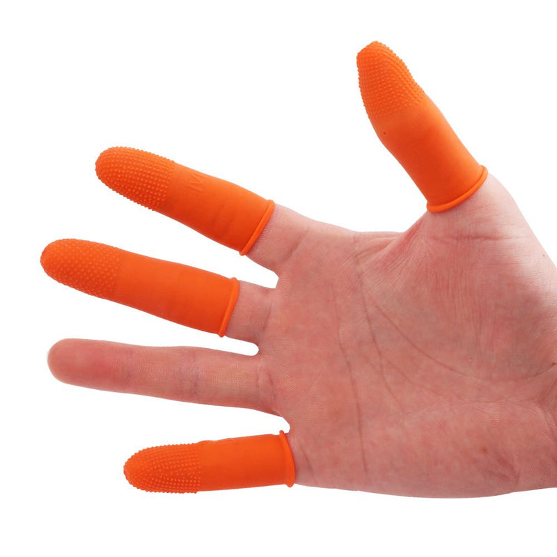 COOSKIN Latex Finger Cots Reusable Rubber Fingertips Protective Glove Heavy Duty Industrial Grade Finger Cots (Pack of 100) (Small) 100 Count (Pack of 1) - NewNest Australia