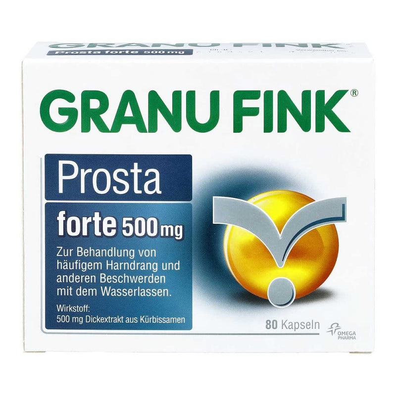 GRANU FINK Prosta Forte 500 mg - Herbal medicine for the treatment of prostate bladder problems - with unique Uromedic® pumpkin - 1 x 80 hard capsules - NewNest Australia
