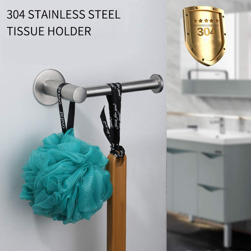 Toilet Paper Holder SUS304 Self Adhesive Toilet Roll Holder no Drilling for Bathroom Kitchen Washroom Stick on Wall Stainless Steel Brushed - NewNest Australia