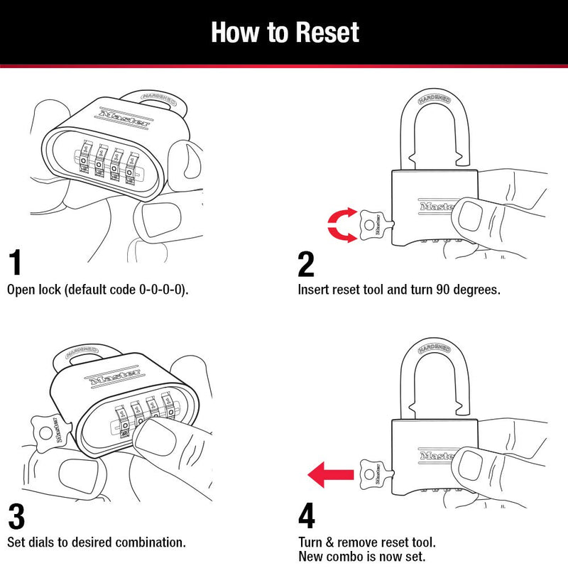 Master Lock 175DLH Set Your Own Combination Padlock 2-1/4 in. Shackle Brass Finish - NewNest Australia