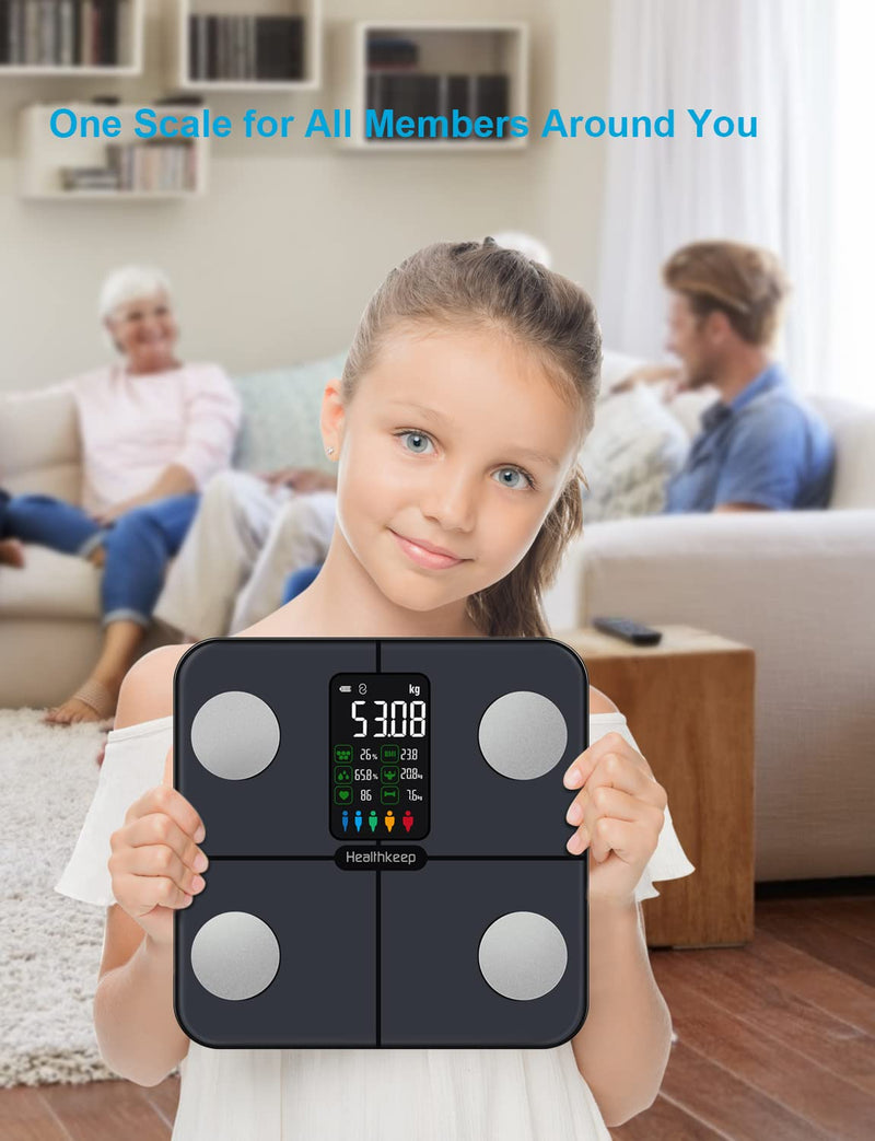 Body Fat Scales Personal Scales Digital Scales With Body Fat And Muscle Mass For 15 Body Data Heart Rate Monitor Scales People With Large Va Screen With App For Ios And Android - NewNest Australia