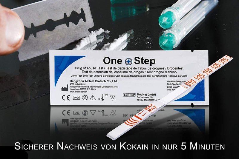 One+Step cocaine urine test, drug test (COC, crack, coke), urine test strips for rapid testing, high sensitivity cut-off: 100 ng/ml (10) 10 - NewNest Australia
