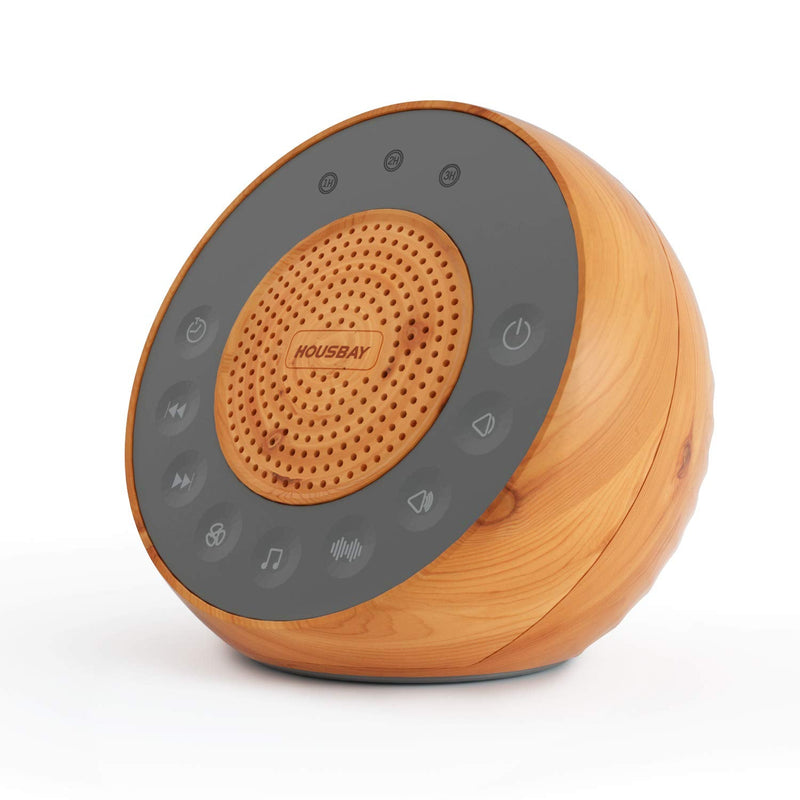 Housbay White Noise Machine with 31 Soothing Sounds, 5W Loud Stereo Sound, Auto-Off Timer, Adjustable Volume, Sleep Sound Machine for Baby, Kid, Adult -Wood Grain - NewNest Australia