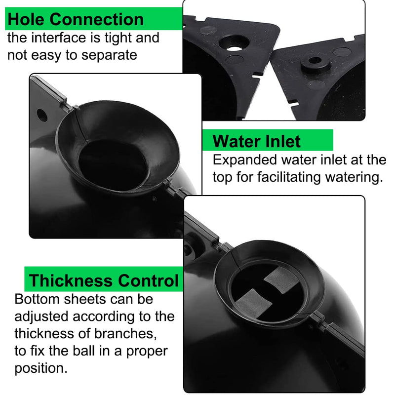 MIIIM 10 PCS Air Layering Propagation Kit with Zip Ties, Reusable Half Transparent Grafting Ball, Air Layering Pods Clear, Plant Rooting Grafting Box for Fast Propagation Plants (Medium) Medium - NewNest Australia