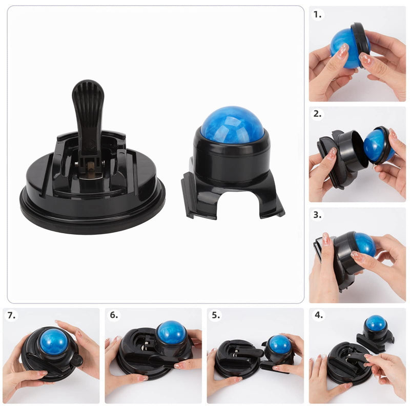 Mountable Muscle Massage Ball, Suction Cup, Manual Massage Roller Ball, Back Massage Roller, Trigger Point Massager For Stress Relief, Release Muscle Knots, 360 Degree Rotation - NewNest Australia