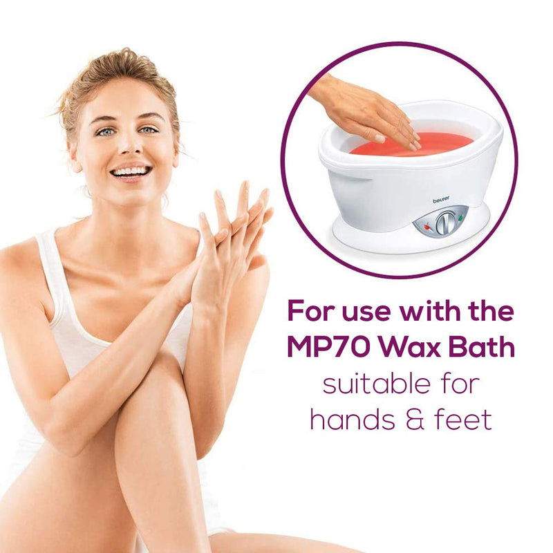 Beurer Wax Set for MP70 Paraffin Bath | 2 x 450g Paraffin Wax | 30 Plastic Bath Liners | Delicious Orange-Scented Wax | for Supple Skin on Your Hands, feet and Elbows Replacement Set - NewNest Australia