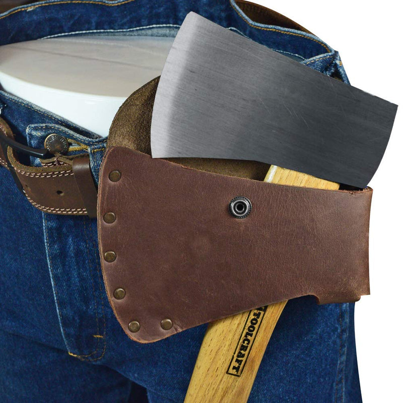 Hide & Drink, Durable Leather Hatchet Head Sheath Holster for 1.5 in. Belts, Axe Case, Blade Cover, Lumberjack Outdoors Work Essentials, Handmade Includes 101 Year Warranty :: Bourbon Brown - NewNest Australia