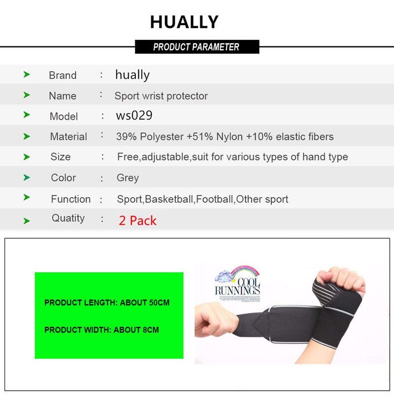 Hually Wrist Support, 2 Pack Wrist Brace for Men and Women Adjustable Breathable and Comfortable One Size Fits all,wrist straps, wrist wraps, Wristbands for Sports gym Weightlifting Bench Press etc - NewNest Australia