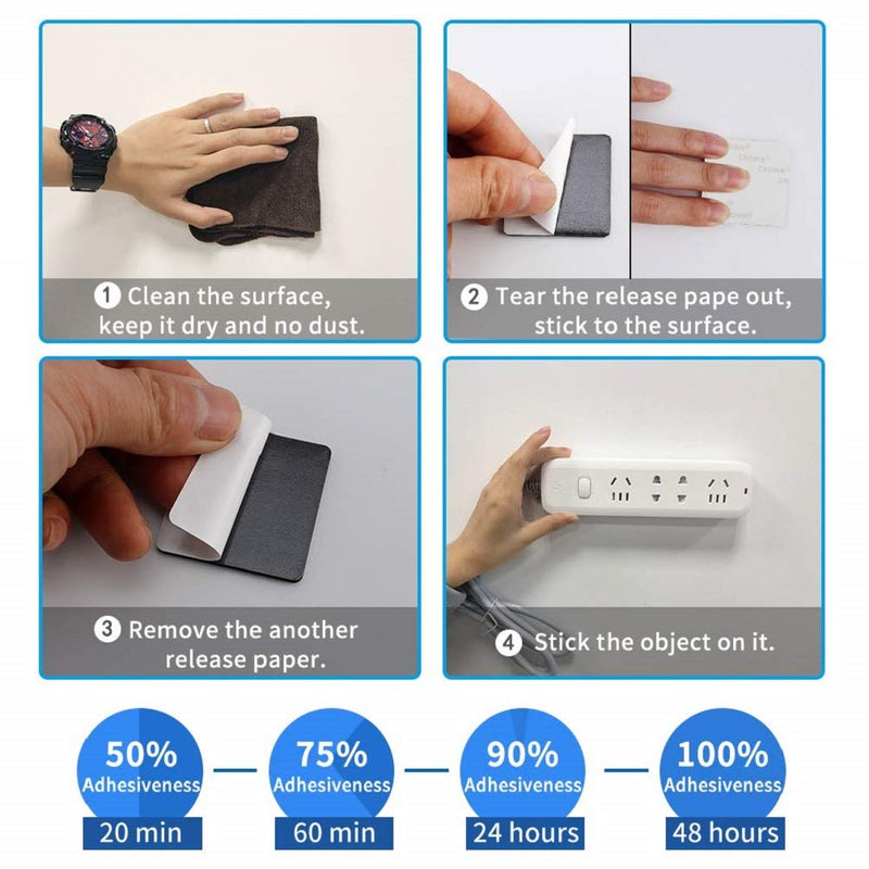 Double Sided Foam Tape Strong Pad Mounting,Black Self-Adhesive Tape Include Square Round and Rectangular（60Pcs） - NewNest Australia