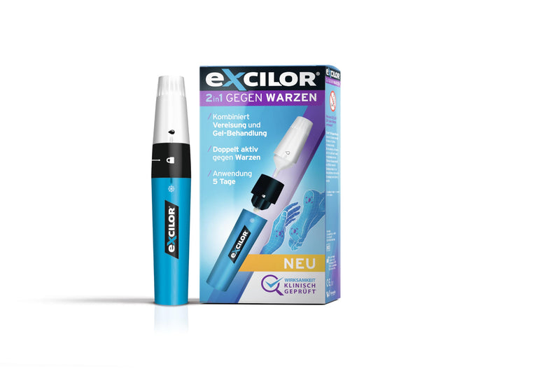 Excilor 2-in-1 against warts, doubly active through icing + acid, clinically tested effectiveness, also against plantar warts, only use for 5 days - NewNest Australia