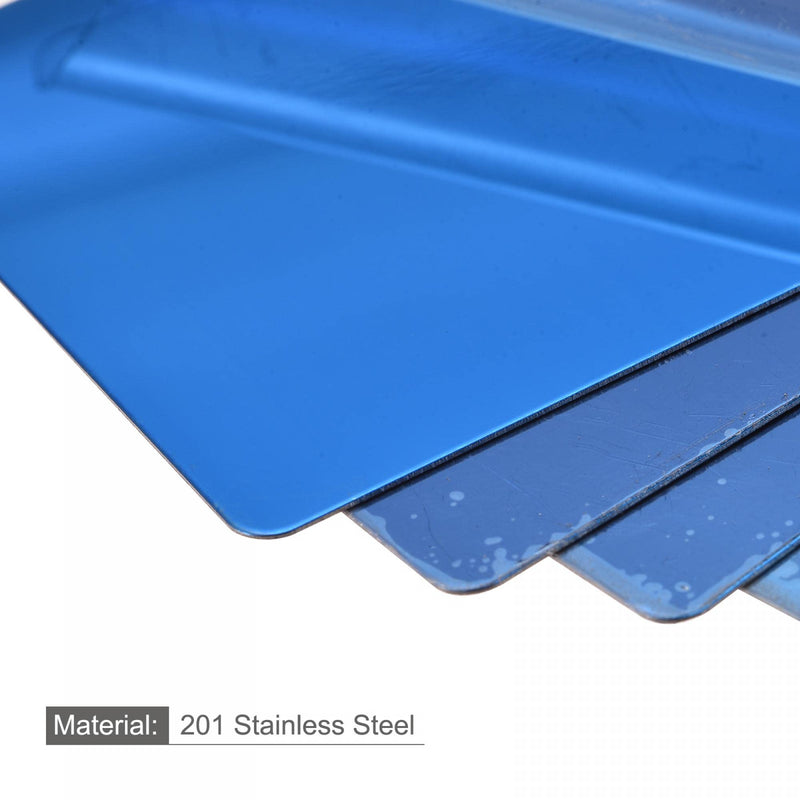uxcell Blank Metal Card 80mm x 30mm x 0.4mm 201 Stainless Steel Plate Polishing Navy Blue 10 Pcs - NewNest Australia