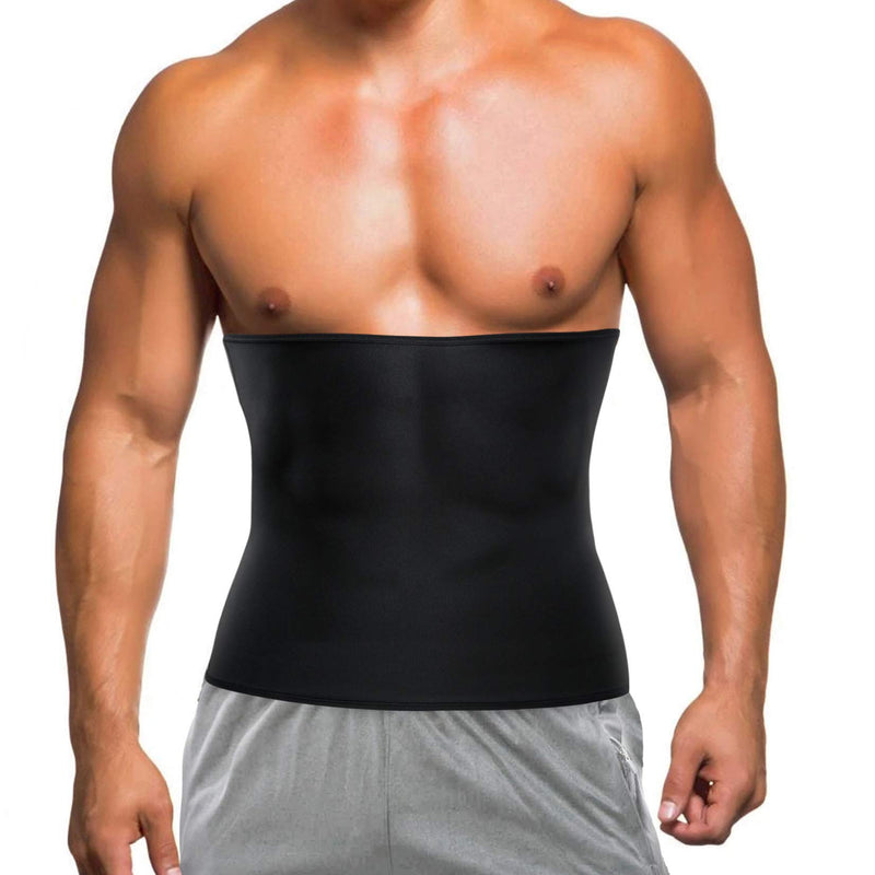 LODAY Waist Trimmer for Men Weight Loss,Stomach Trainer Sweat Workout Shaper,Neoprene-Free Slimming Sauna Belt Black Medium - NewNest Australia