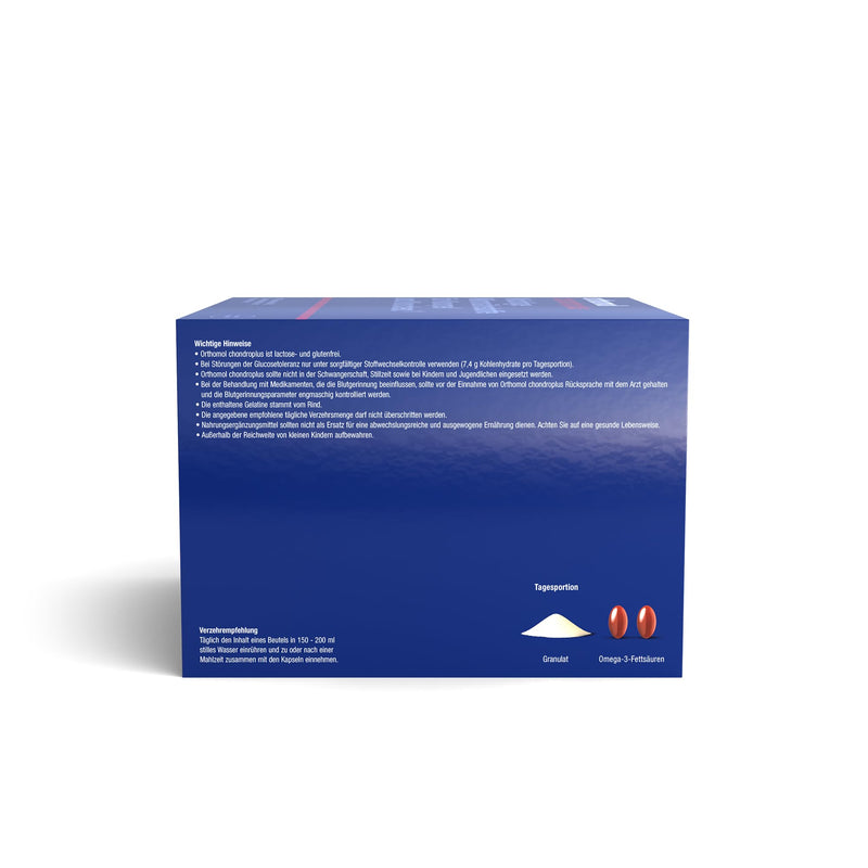 Orthomol Chondroplus - Nutrients For Cartilage And Bones - With Glucosamine, Chondroitin Sulfate And Hyaluronic Acid - Granules/Capsules With 30 X Daily Portions - NewNest Australia