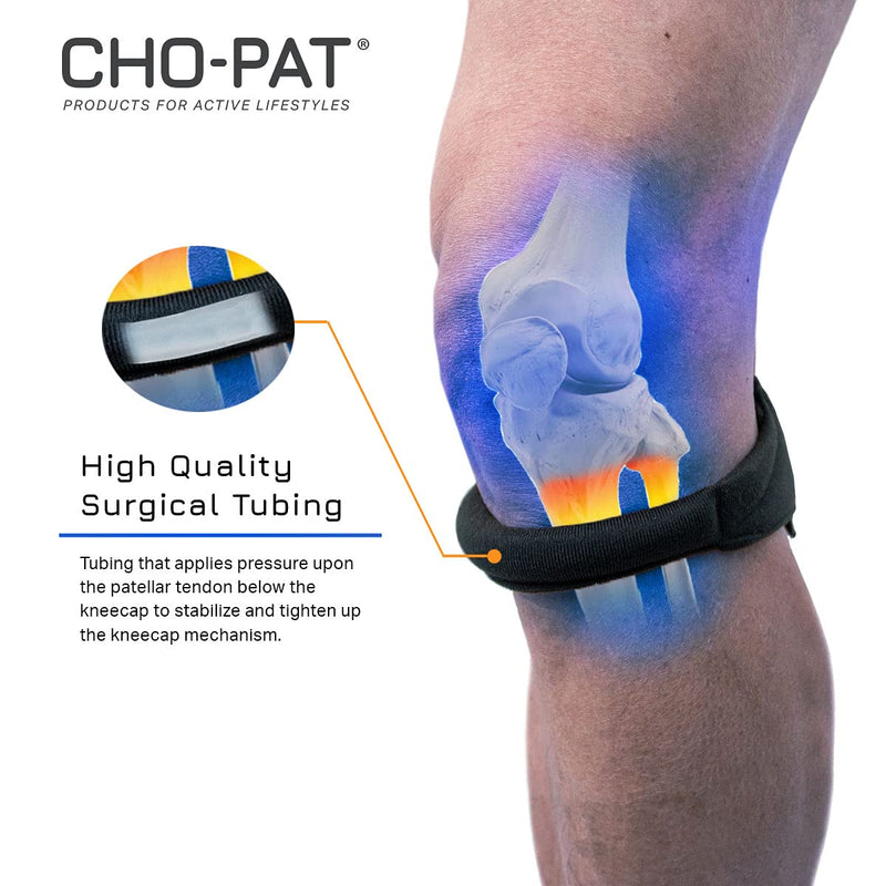 Cho-Pat Original Knee Strap, Patella Support for Runner’s Knee, Jumper’s Knee, Osgood Schlatter’s, and Chondromalacia, Black, Small, Small (Pack of 1) Small (Pack of 1) - NewNest Australia