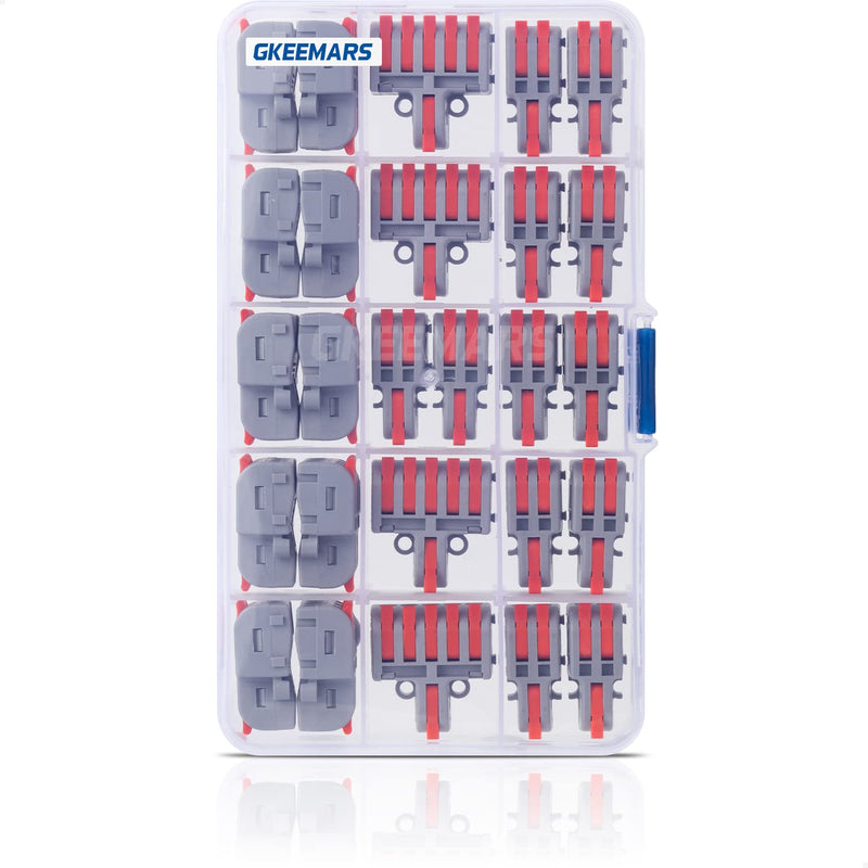 GKEEMARS 26Pcs Compact Splicing Connectors Wire Connectors Kit 2, 3 and 5 Circuit Inline Splices 24-12 AWG - NewNest Australia