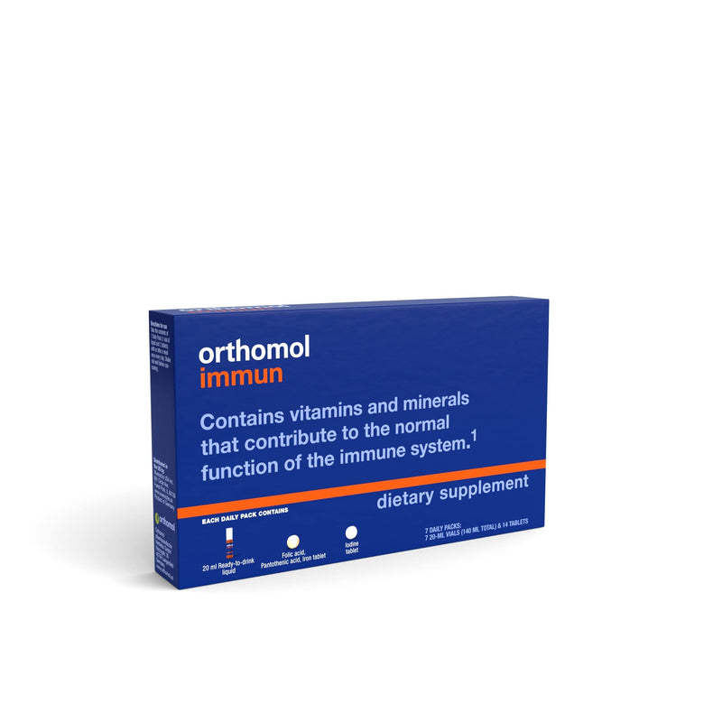 Orthomol Immun Vial, Immune Support Supplement, 7-Day Supply, Vitamins A, B, C, D, E, Zinc, Iodine 7-Day Boost - NewNest Australia