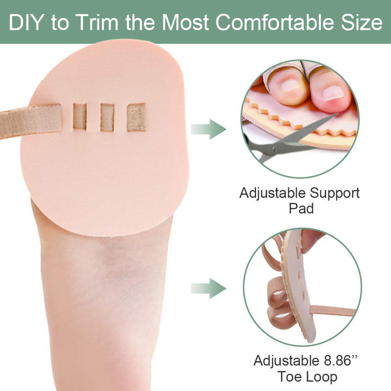 Welnove Toe Separator, Hammer Toe Correctors, Hammer Toe Foot Pad, for Hammer Toe, Claw Toe Correctors - Pack of 2 (3 Holes) - NewNest Australia