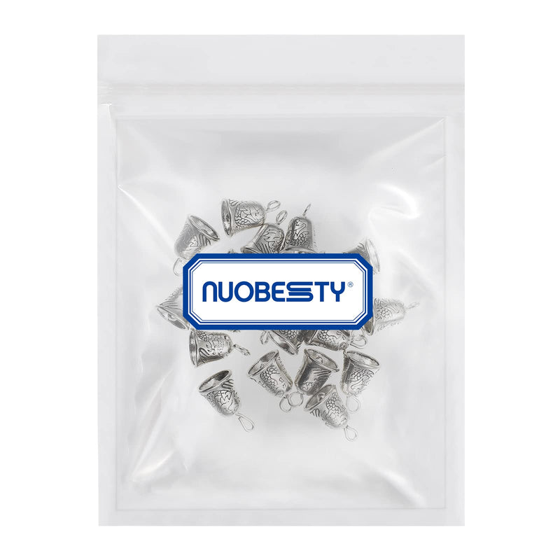 NUOBESTY 20pcs Antique Silver Bells Mini Jingle Bells Charms Handmade Ring Bells Ornaments for Jewelry Baby Shaker Rattle Wind Chime Art Crafts 1.5X1X1CM - NewNest Australia