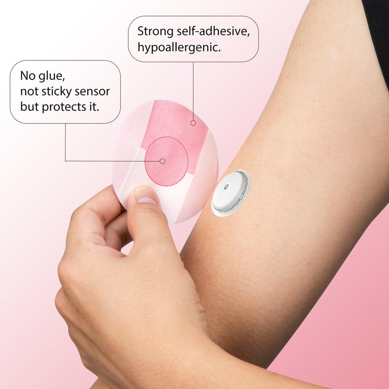 Freestyle Libre 3 Plasters, Pack Of 20 Libre 1, 2 & 3 Sensor Stickers, Waterproof And Durable Plasters For Freestyle Libre 1 & 2, Thin Film Easy To Use By Youshares (Pack Of 20, Pink) - NewNest Australia