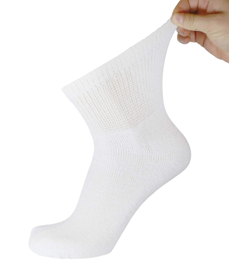 Big and Tall Diabetic Neuropathy Ankle Socks, King Size Mens Athletic Quarter Socks (Size: 13-16) White 6 - NewNest Australia