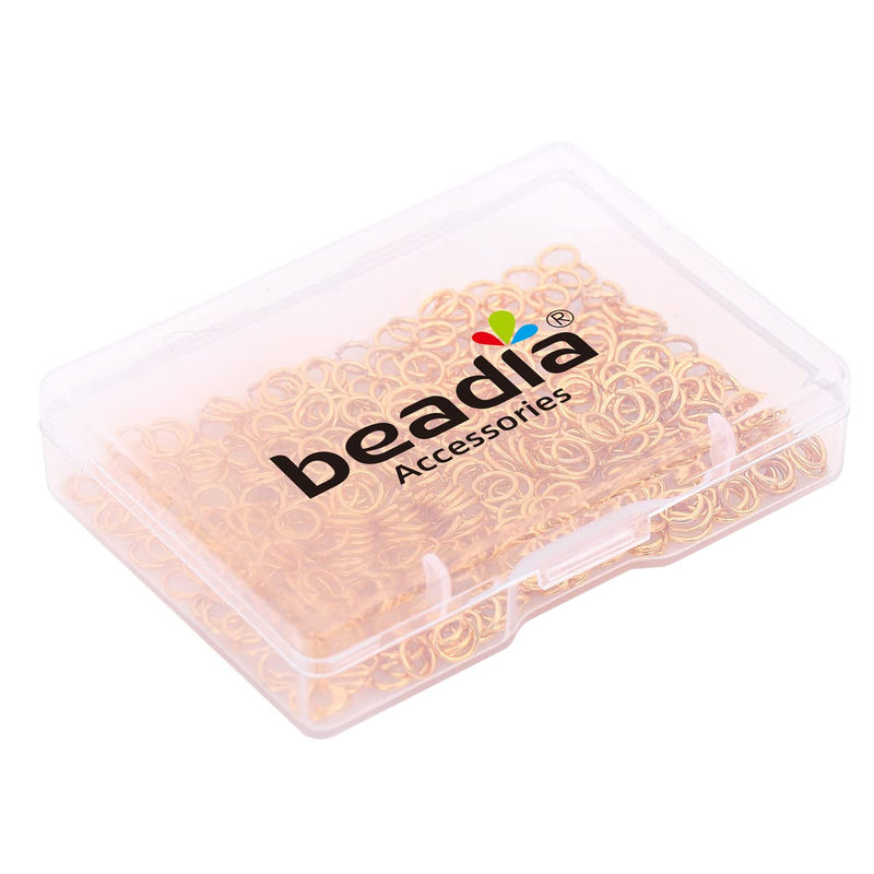 BEADIA 18K Gold Plated Jump Rings 5mm 400pcs for Jewelry Making Findings 0.7x5mm - NewNest Australia