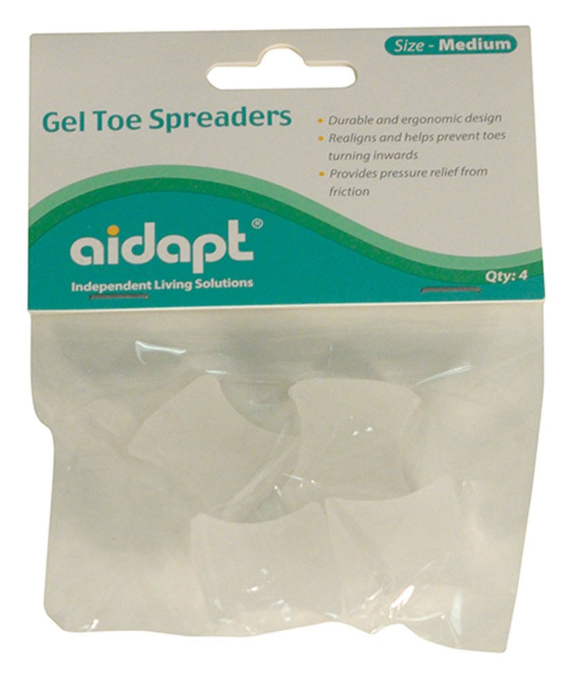 Gel Toe Spreaders. Pressure Relief from Friction Related Toe Pain. Realign & Prevent Toes from Turning Inwards. Aids Pain from Bunions, Overlapping, Toe Drift & Nail Issues. Latex Free. Medium Pk of 4 - NewNest Australia