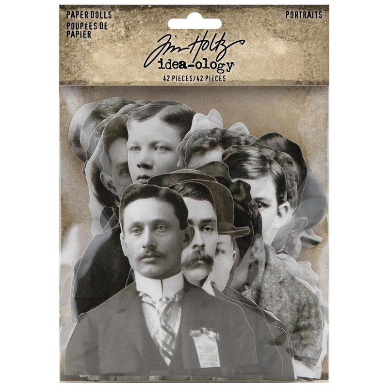 Idea-ology Tim Holtz 2022 Mini Paper Dolls and Portraits Paper Dolls - 2 Item Bundle - NewNest Australia