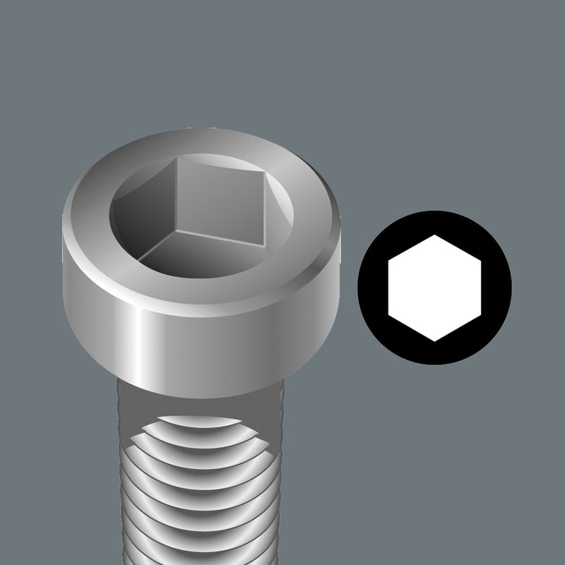 Wera 05118066001 2054 Screwdriver for Hexagon Socket Screws for Electronic Applications, Hex-Plus, 1.5 mm x 60 mm 1.5mm x 60mm - NewNest Australia