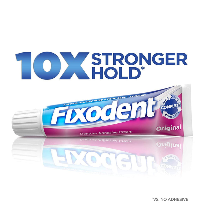 Fixodent Complete Original Denture Adhesive Cream, 2.4 oz, 3 Pack (Packaging May Vary) - NewNest Australia