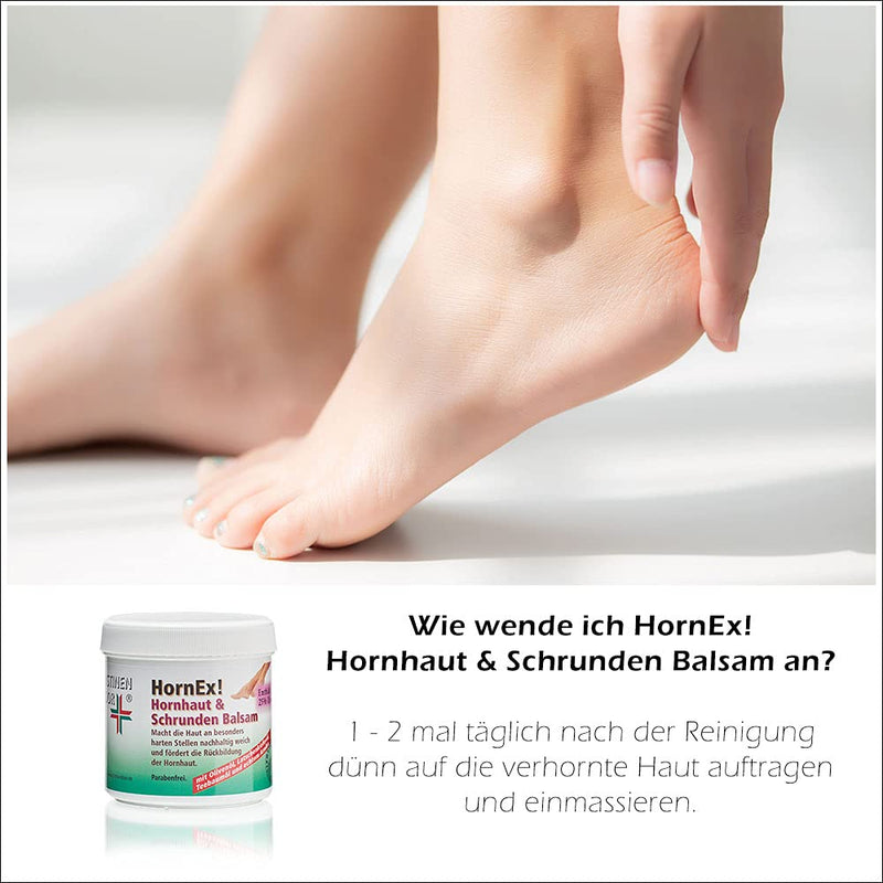 HornEx! Calluses & Cracks Balm with 25% Urea | 200ml | foot cream | reliably removes excess calluses | normalizes cracked, very dry heels |CristinenMoor - NewNest Australia