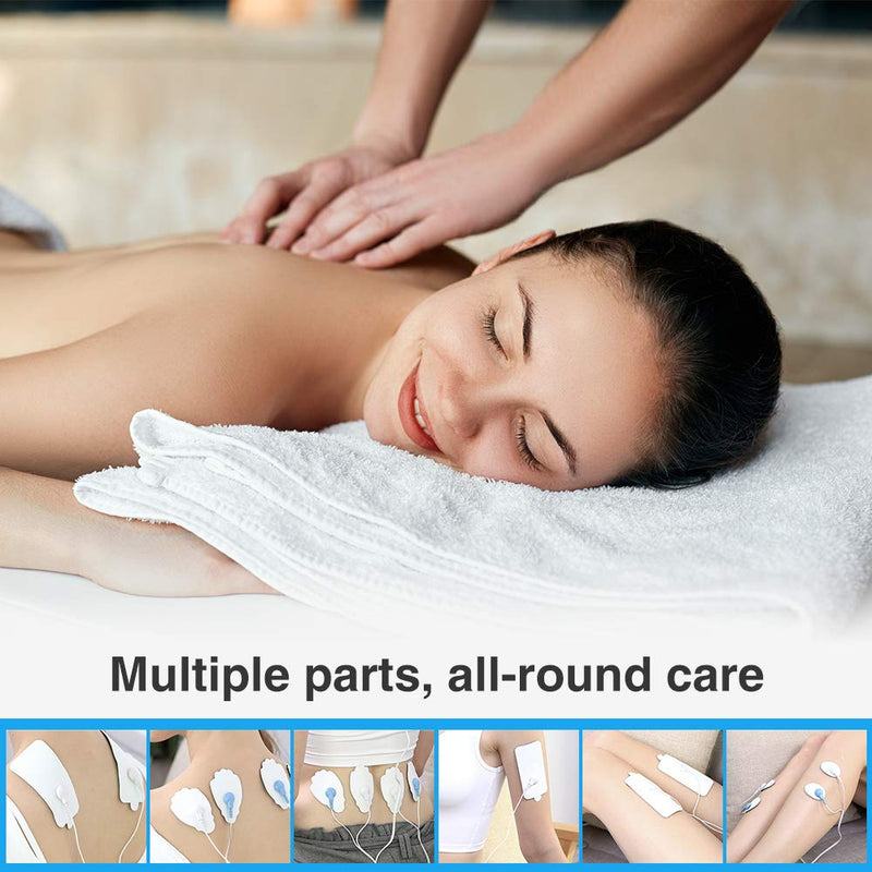 TENKER TENS EMS Unit Muscle Stimulator, 24 Modes TENS Machine for Pain Relief & Muscle Strength Rechargeable Electronic Pulse Massager(Not Fit TENKER Square Pads) - NewNest Australia