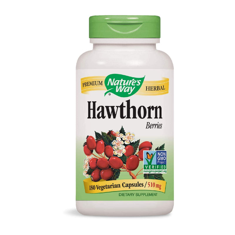 Nature's Way Premium Herbal Hawthorn Berries, 1,530 mg per serving, 180 Capsules (Packaging May Vary) 180 Count (Pack of 1) - NewNest Australia