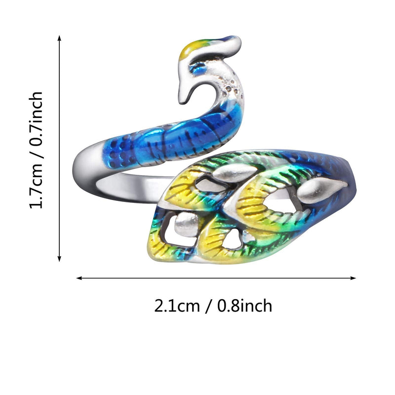MIKIMIQI 2 Pack Adjustable Knitting Loop Crochet Loop Yarn Guide Finger Holder Ring Knitting Accessories Peacock Open Finger Ring Adjustable Braided Ring for Faster Knitting, 2 Styles - NewNest Australia