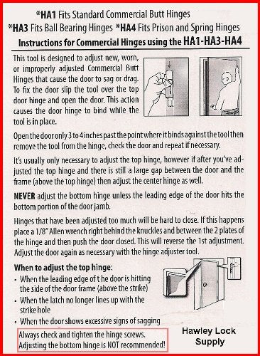 The Hinge Doctor HA1 For Commercial Hinges by Gkl Products - NewNest Australia