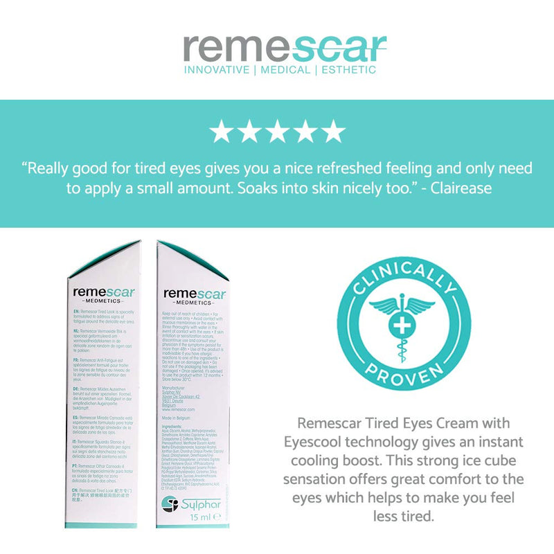 Remescar - Tired Look - Cream for Puffy Eyes - Tired Eye Cream - Anti-Ageing Eye Cream for Fine Lines & Wrinkles - Cooling Moisturiser for Men & Women - Eye Lift for Tired Eyes - NewNest Australia