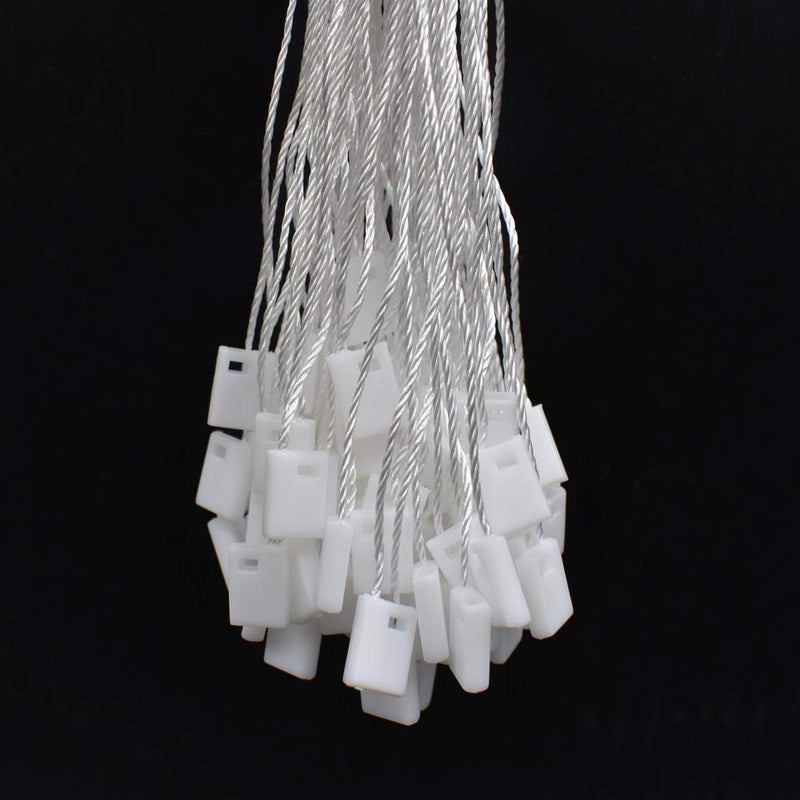 7 Inch Hang String Tag Fasteners Nylon Snap Lock Pin Loop Fastener Hook Ties 1000Pcs (White) - NewNest Australia