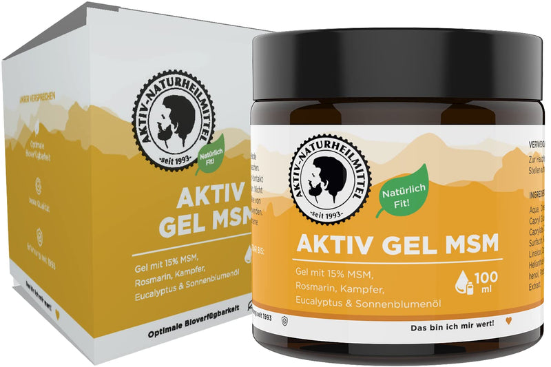 Active natural remedy AktivGel MSM cream/ointment 100ml with 15% MSM & warming effect | 99.9% purity, high quality and from Germany - NewNest Australia