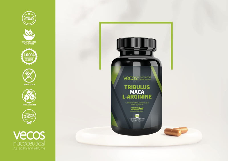 Tribulus Terrestris | Supplement for Athletes with Earth Burrel - Burrel Athorn + Maca + L-Arginine | 100 Capsules | Helps Increase Muscle Mass | Antioxidant Properties - NewNest Australia