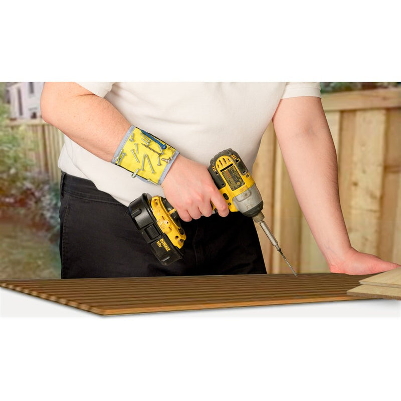 BYKES Extra Large Magnetic Wristband for Holding Tools Screws Nails Bolts Screwdriver & Drilling Bits Perfect Handyman Gear for DIY Do It Yourself Auto Repair Home Projects - NewNest Australia